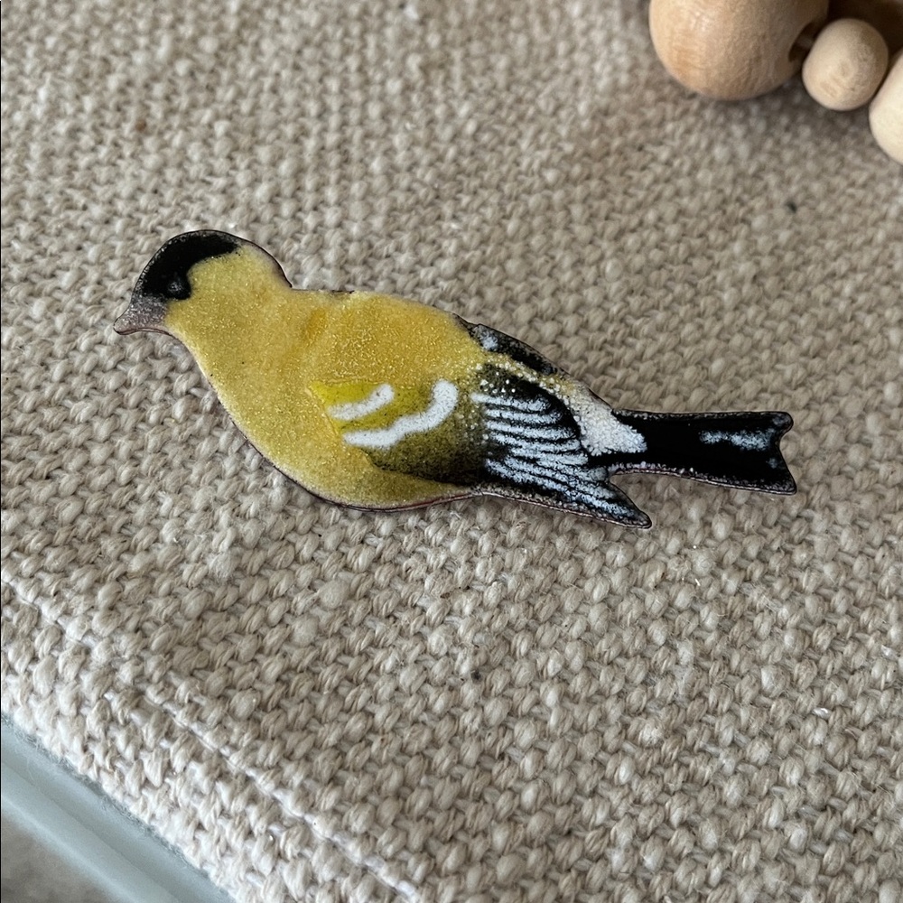 Yellow and Black Bird pin